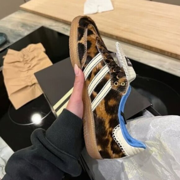 Adidas x Wales Bonner Samba Pony Leopard Print Women's - Picture 2 of 5